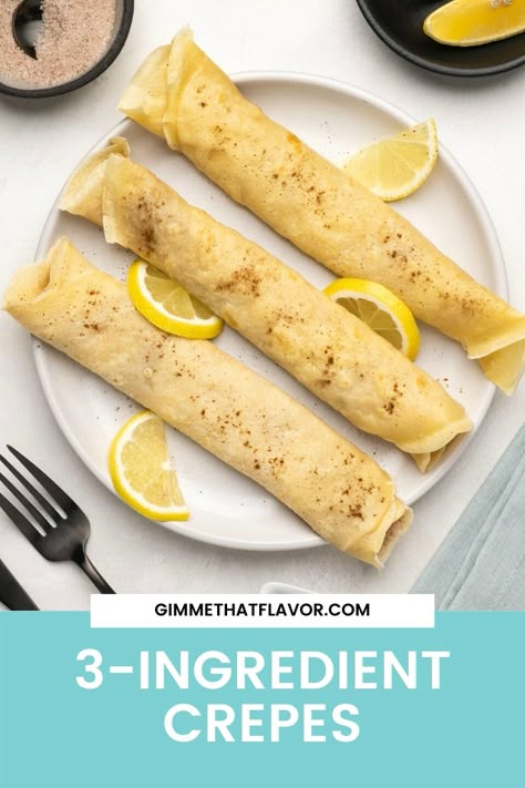 2 Ingredient Crepes, Easy Crepe Recipe 3 Ingredients, Easy Pancake Recipe 3 Ingredients, 3 Ingredient Crepes, Crepes Recipe Easy, Cook Drawing, Crepes Dessert, Crepes Sweet, Recipe Crepes