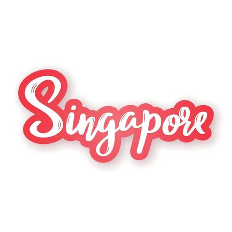 Singapore - handwritten name of the Singapore capital. Sticker with lettering in paper cut style. Merlion Singapore, Wedding People, Cityscape Photos, Vintage Fonts, National Day, Nature Backgrounds, Heart With Arrow, Background Banner, Paper Cut