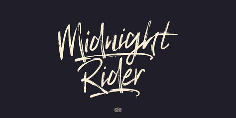 Check out the Midnight Rider font at Fontspring. Midnight Typography, Brush Script Font, Midnight Rider, Great Scott, Brush Script Fonts, Brush Script, Font Download, The Midnight, Download Fonts