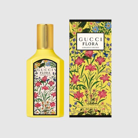 Gucci Flora Gorgeous Orchid, 50ml, eau de parfum in eau de parfum | GUCCI® Australia Parfum Gucci, Flora Gucci, Flora Pattern, Gucci Flora, Vanilla Orchid, Yellow Stone, Recycled Glass, One Color, Orchids