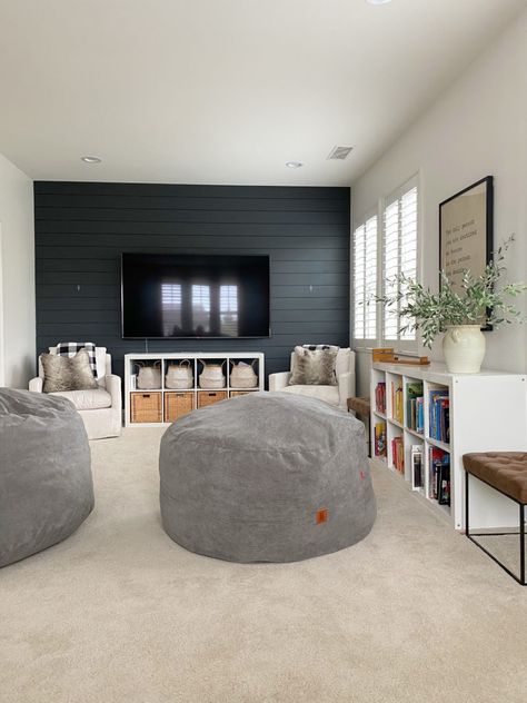 Playroom Hangout Rooms, Playroom And Lounge Room, Bonus Room Upstairs Ideas, Media Room And Playroom, Teenage Hangout Room Ideas Basements, Bonus Room Remodel, Family Chill Room, Bonus Room Tv Ideas, Small Loft Ideas Upstairs Kids