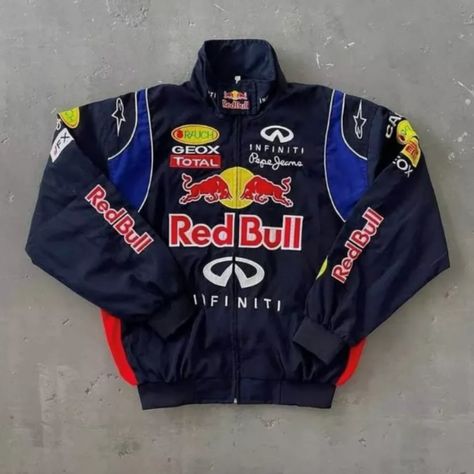 Red Bull F1 Jacket, Formula 1 Halloween Costume, Halloween Funny Costumes, Red Bull Racing Jacket, Ferrari F1 Jacket, Corvette Jacket, Red Bull Jacket, Cali Christmas, F1 Clothing