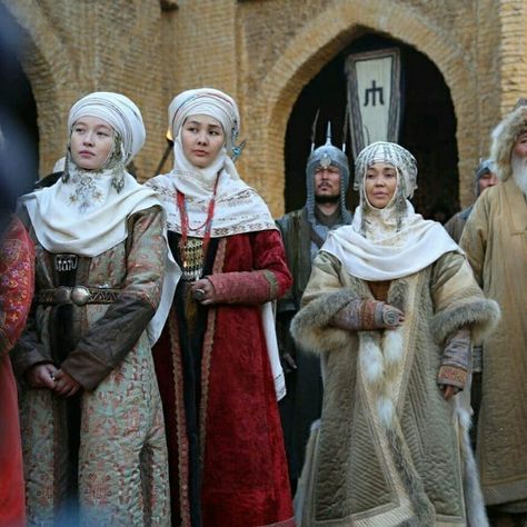 Golden Horde, Married Women, Chinese Warrior, National Dress, Costume Drama, Folk Costume, Central Asia, Historical Fashion, Headdress