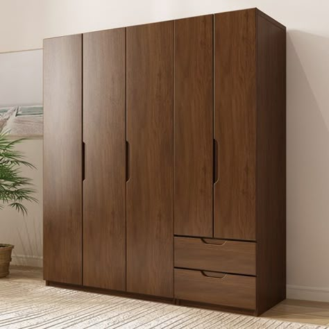 Modern Wardrobe Cabinet, Wooden Wardrobes For Bedrooms, Brown Wardrobe Design Bedroom, Cabinet Wardrobe Design, Minimalistic Wardrobe Design, Wooden Wordroab Design Modern, Earthy Wardrobe Design, Brown Cupboards Bedroom, Wood Cupboards Bedroom