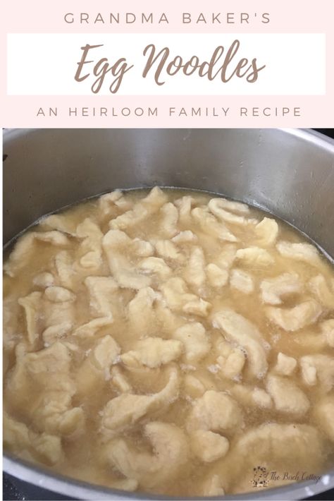 German Dough Noodles, Grandmas Egg Noodles, Homemade Noodles In Crockpot, Thanksgiving Egg Noodles Recipe, Homemade Dumpling Noodles, Grandma Noodles Recipes, Homemade Noodles For Thanksgiving, Thanksgiving Noodles Recipe, Homemade Noodles Grandmas