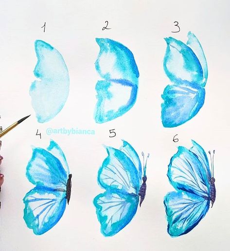 ❤️ TUTORIAL! ❤️ Here's how to paint a pink carnation the way I do! 🌸 if you try this technique tag #biancasartchallenge so I can see!! 😍 .… Art Papillon, Butterfly Tutorial, Step By Step Watercolor, Watercolor Paintings Easy, Watercolor Painting Techniques, Watercolor Paintings Tutorials, Butterfly Painting, Butterfly Watercolor, Watercolour Tutorials