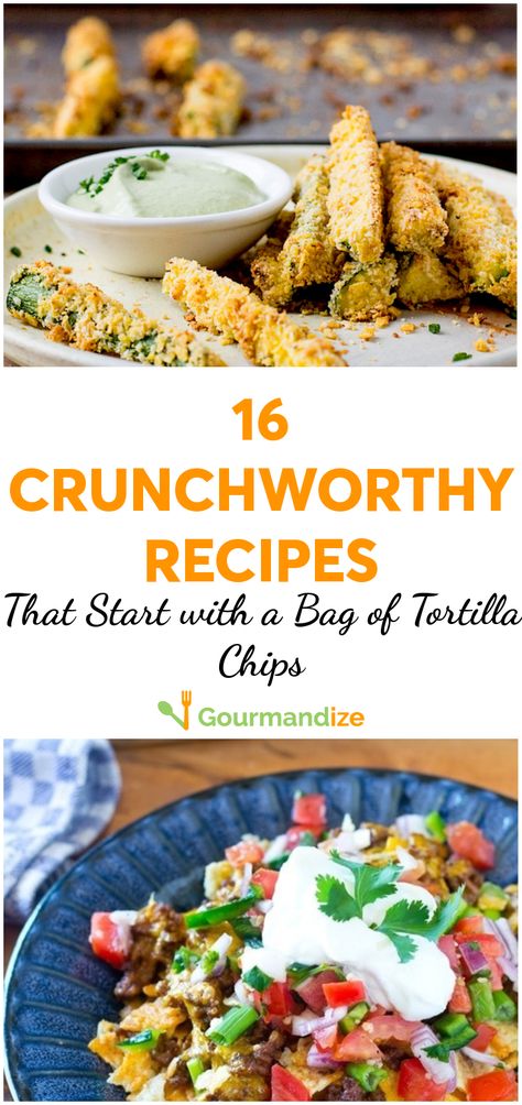 Tortilla Chip Crumbs Recipe, Crushed Tortilla Chip Recipes, Tortilla Chip Recipe Ideas, Recipes Using Tortilla Chips, Recipes With Tortilla Chips, Flour Tortilla Chips, Chip Recipes, Chip Recipe, Tortilla Chip Recipe