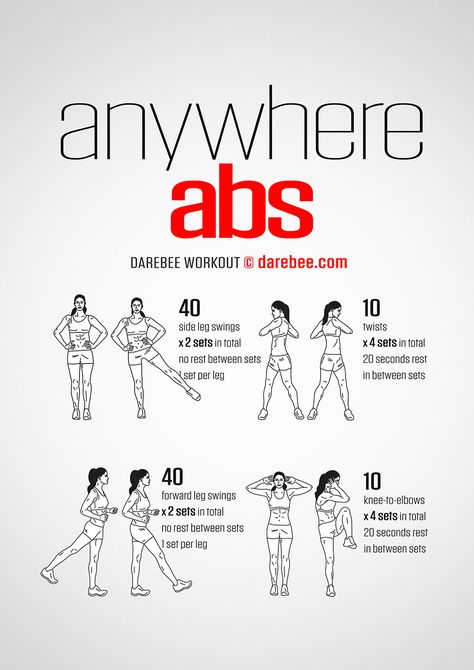 Anywhere Abs Workout Darbee Workout, Darebee Workout, Princess Workout, Standing Workout, Workout Man, Standing Abs, Workout Bauch, Office Exercise, Latihan Yoga