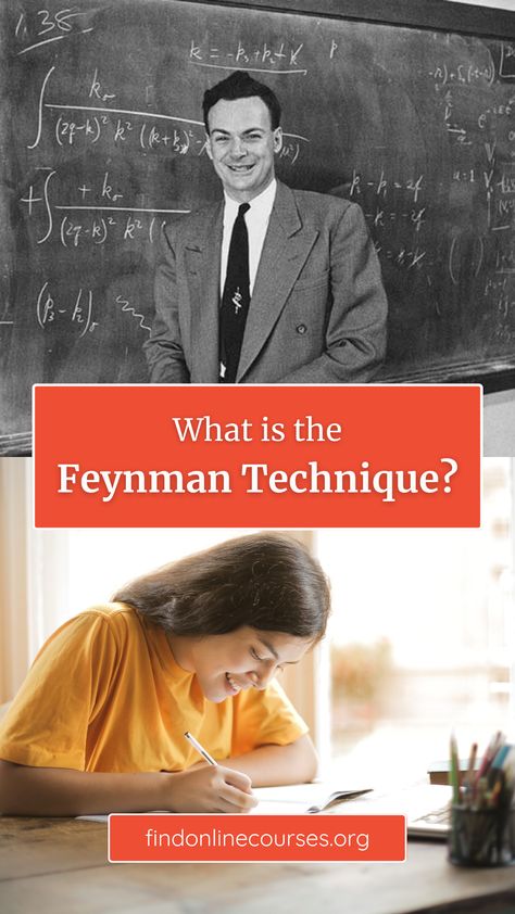 The Feynman Technique is a learning method that was developed by the physicist Richard Feynman. Find out how it works in our study guide! #learninghacks #studyskills #studytips Feynman Technique Study, Feynman Technique, Quantum Electrodynamics, Space Shuttle Challenger, Nobel Prize In Physics, Spaced Repetition, Studying Tips, Richard Feynman, Manhattan Project