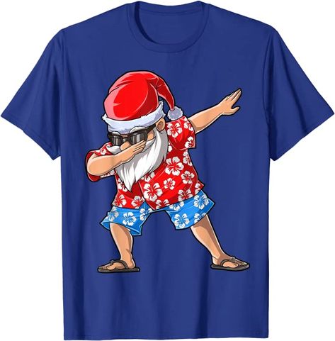 Christmas In July Outfit Ideas, Christmas In July Outfit, July Outfit Ideas, Funny Santa Claus, Surf Shirt, Surf Tshirt, Print Shorts, Christmas In July, Santa Christmas