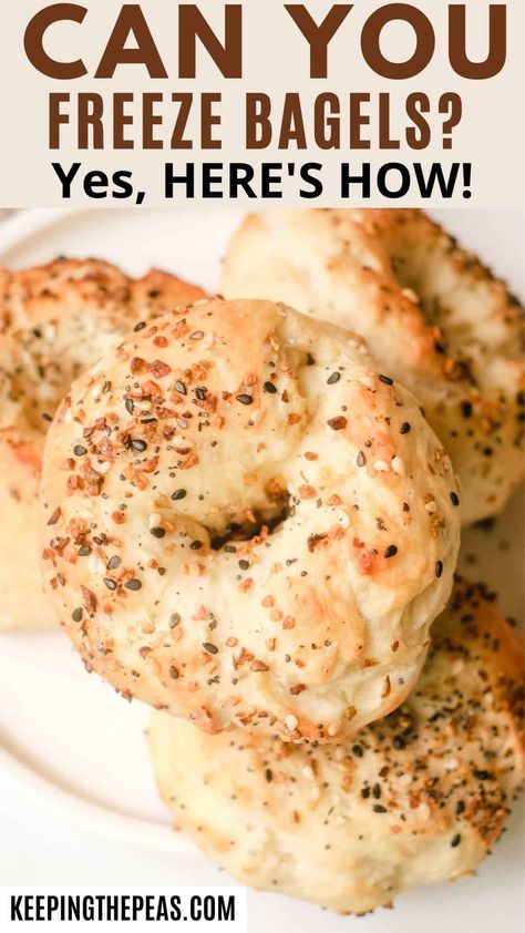 Freezer Breakfast Bagels, How To Freeze Bagels, What To Do With Bagels, Diy Bagels, Panera Bagels, Can You Freeze Eggs, Types Of Bagels, Healthy Bagel, Blueberry Bagel