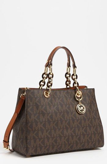 MICHAEL Michael Kors 'Cynthia - Medium' Satchel Sac Michael Kors, Cheap Michael Kors, Michael Kors Handbag, Mk Bags, Lv Handbags, Red Bottoms, Purses Michael Kors, Fashion Lookbook, Handbags Michael Kors