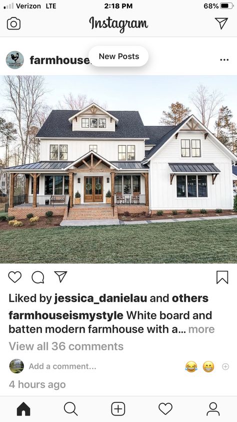 Farmhouse With Cedar Accents, Minwax Special Walnut, Farmhouse Idea, Brick Steps, American Farmhouse, White Farmhouse, White Brick, Farmhouse Homes, Farmhouse Living