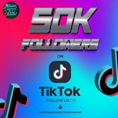 Thank you for 50K on Tik Tok! Follow us on Tik Tok now: https://www.tiktok.com/@ammasamayal_foodchannel? #tiktok #tamilfood #foodblogger #foodiesfindings #Cheinnaifood #chennaifoodie #instafood #foodstagram #foodgasm #foodporn #foodaddict #foodvideography #eatrepeat #briyanilove #cookinggram #malaysiafoodie #penangfoodie #klfood #huntingfood #instadaily #klfoodie #bangkokfoodie #tamilfoodie #canadafoodguide #singaporefoodies #indonesiafoodies #foodphotography 50k Tiktok Followers, 50k Followers Tiktok, 5k Followers Thank You Instagram, Vision Board Words, Board Manifestation, Vision Board Examples, Manifesting Dreams, Vision Board Manifestation, 2024 Vision