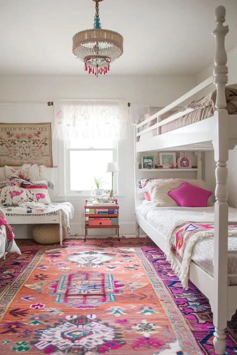 When it comes to designing a shared room for sisters, there are many creative concepts to consider. From matching bedding to complementary color palettes, a shared sister bedroom can offer a unique bonding experience. Here are 25 Inviting Sister Bedroom Ideas for a Shared Space. Sister Bedroom Ideas Shared Rooms Bunk Beds, Sister Bedroom Decor, Room For Sisters, Girls Room Bunk Beds, Sister Bedroom Ideas, Sisters Shared Room, Sister Bedroom, Shared Girls Room, Sister Room