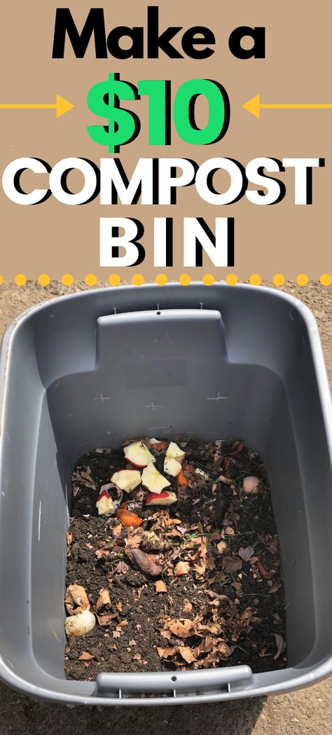 Homemade Compost Bin, Diy Compost Bin, Compost Bin Diy, Diy Compost, Composting At Home, Garden Compost, Starting A Garden, Home Vegetable Garden, Things To Make