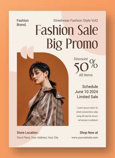 Fashion Sale Flyer Template PSD Sale Flyer Design Ideas, Sale Template Design, Fashion Flyer Design, Fashion Sale Poster, Elegant Flyer, Shoes Poster, Fashion Flyer, Fashion Sale Banner, Fashion Template