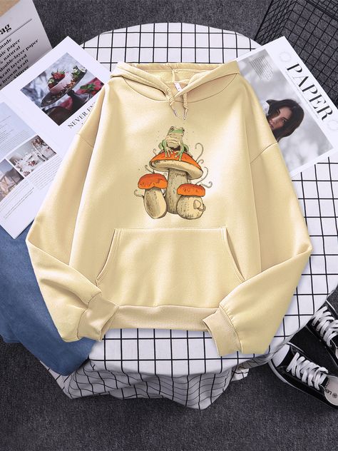 Cottagecore Aesthetic Mushroom Dark Academia Frog Print Womens Sweatshirts Cartoons Tops Casual Soft Clothing Woman Swea Check more at https://hk123mart.com/product/cottagecore-aesthetic-mushroom-dark-academia-frog-print-womens-sweatshirts-cartoons-tops-casual-soft-clothing-woman-swea/