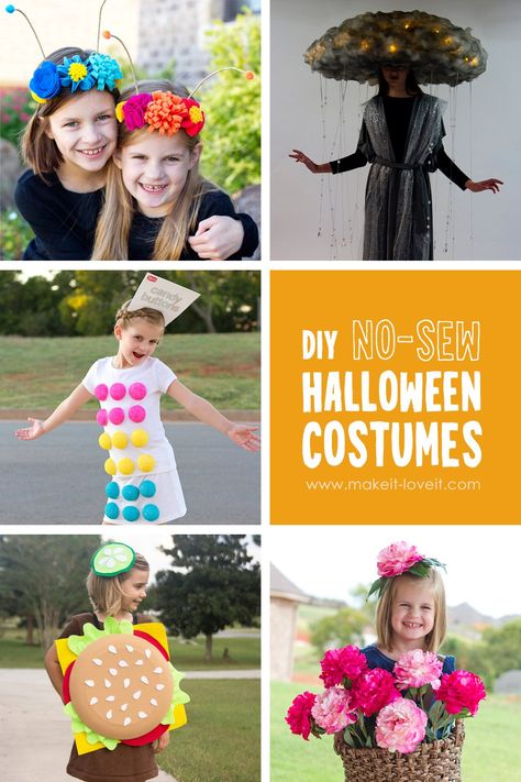 No Sew Halloween Costumes, Diy Halloween Costumes For Adults, Halloween Costumes Single, Baby Lamb Costume, Creepy Diy, Sew Halloween, Diy Costumes Kids Boys, Cloud Costume, Sew Halloween Costume