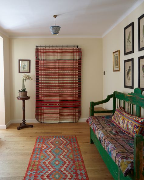 These poles can be used to hang your Suzanis beautifully or as a stylish door curtain with one of our unique kanthas. Our kanthas make wonderful affordable curtains, as they are already lined and interlined with layers of vintage saris, making them perfect for keeping drafts at bay! Our add-on service is available in various sizes (see the technical information below) for practical styling in your home. Please do enquire about hanging your existing Suzanis. Email studio@chloejonasoninteriors.com to find out more. Please purchase the suzani or kantha of your choice then select the pole size you require. This is an add-on service to the purchase of one of our suzanis. Delivery within 2 weeks, items maybe sent seperately. This item is non-returnable. Feel free to contact Chloe or her team for Affordable Curtains, Curtains Diy, Kantha Cushions, Stylish Doors, Handmade Lampshades, Simple Curtains, Curtain Pole, Stylish Curtains, Curtain Ideas