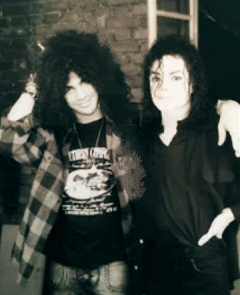 Slash And Michael Jackson, Slash Rare Photos, Slash Funny Pics, Slash Hudson, Slash 80s, Michael Jackson Funny, Leo Rising, Michael Jackson Rare, Photos Of Michael Jackson