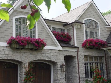 Second story window boxes have a very European flavor. I am sure you have seen those pictures of window boxes stuffed with trailing geraniums on homes and ... Detroit Garden Works, Deborah Silver, Two Story Windows, Garden Works, Porch Planters, Window Box Flowers, Window Planters, Window Planter Boxes, Landscape Designer