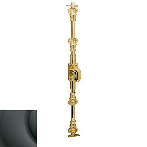 Baldwin 8106 Ornamental Cremone Bolt w/out Knob or Lever - Baldwin Brass Hardware Arched French Doors, Cremone Bolt, Baldwin Hardware, Bolt Lock, Hand Oil, Unlacquered Brass, Security Solutions, House Windows, Satin Brass