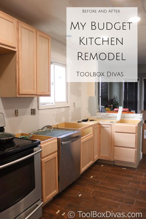 Here we go again! Check out this great post on another Kitchen Remodel with @toolboxdivas! Learn how we were able to renovate our new kitchen, on a budget! #kitchen #remodel #budget #beforeandafter #renovate #diy #decor #homemaintenance #makeover Cheapest Kitchen Remodel, Easy Kitchen Refresh, Patio Remodel On A Budget, New Kitchen On A Budget, Realistic Home Ideas, Small Kitchen Updates On A Budget, Kitchen Facelift On A Budget, Small Kitchen Redesign, Builder Grade Kitchen Makeover