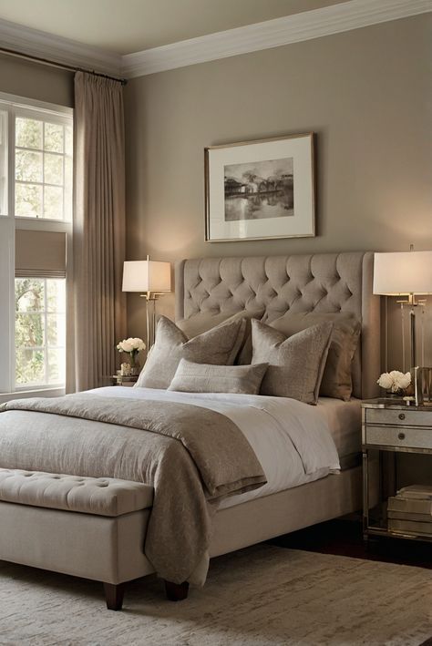 Discover the allure of Balboa Mist in creating a sophisticated bedroom with muted tones. Elevate your space with elegance! #ad     #Colortrend #wallpaint2024  #color2024  #DIYpainting  ##DIYhomedecor  #Fixhome Alder Wood Kitchen Cabinets, Walnut Wood Kitchen, Cherry Wood Kitchen Cabinets, Pine Kitchen Cabinets, Osb Wood, Cherry Wood Kitchens, Balboa Mist, Solid Wood Kitchen Cabinets, Purple Heart Wood