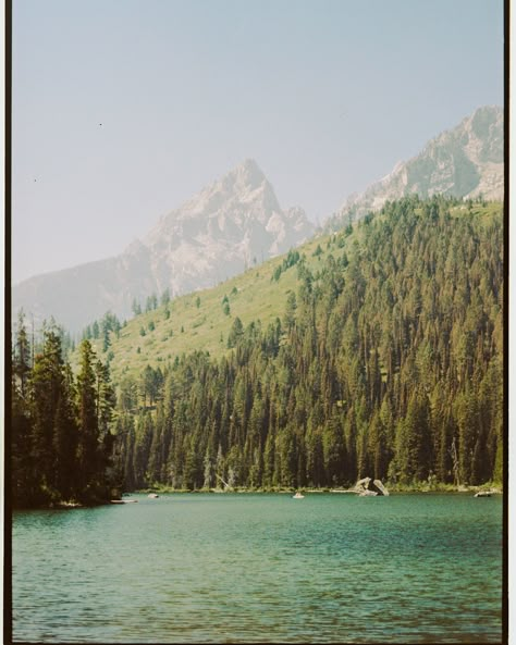 hazy morning memories from string lake #35mm Mountain Life Aesthetic, Tiktok Perfume, Vibey Pictures, Lake Aesthetics, Hazy Morning, Dream Scenery, Granola Girl Summer, Montana Summer, Pocketful Of Sunshine