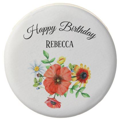 Happy Birthday Rebecca, Happy Birthday Chocolate, Oreo Delight, Chocolate Dipped Oreos, Birthday Chocolate, Dipped Oreos, Watercolor Wildflowers, Birthday Chocolates, Oreo Pops