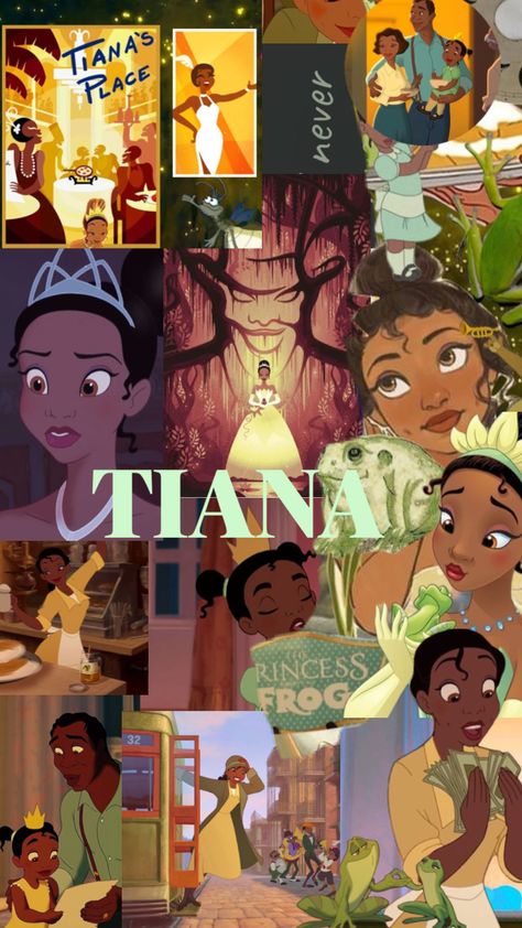 Princess Tiana Wallpaper, Frog Collage, Tiana Wallpaper, Princesa Tiana Disney, Black Disney Princess, Tiana Disney, Tiana And Naveen, Pretty Wallpaper Ipad, Princesa Tiana