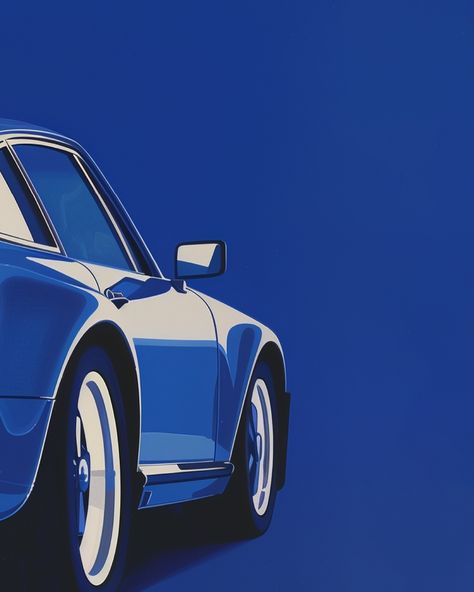 Popular Posters, Porsche Art, Blue Friday, Art Alevel, Blue Poster, Blue Car, Porsche Cars, Pouring Art, Art Drawings Sketches Creative