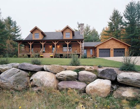 Cabin Farm, Modern Log Home, Log Homes Exterior, Log Cabin Living, Log Home Living, Log Home Designs, Log Cabin Ideas, Log Home Plans, Log Home Decorating