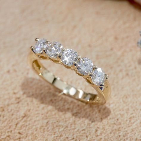 Gold Wedding Ring Women, Wedding Stack, Gold Anniversary Bands, Forever Ring, Wedding Ring Women, Pink Stone Rings, White Gold Wedding Ring, Stone Wedding, Gold Rings Jewelry