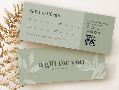 Christmas gift certificate template