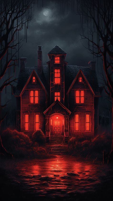 Creepy House Illustration, Horror House Background, Halloween Illustration Wallpaper, Scary Backgrounds Aesthetic, The Book Of Life Wallpaper, Wallpaper Laptop Halloween, Horror House Aesthetic, Wallpaper Ipad Halloween, Halloween Wallpaper Aesthetic Laptop