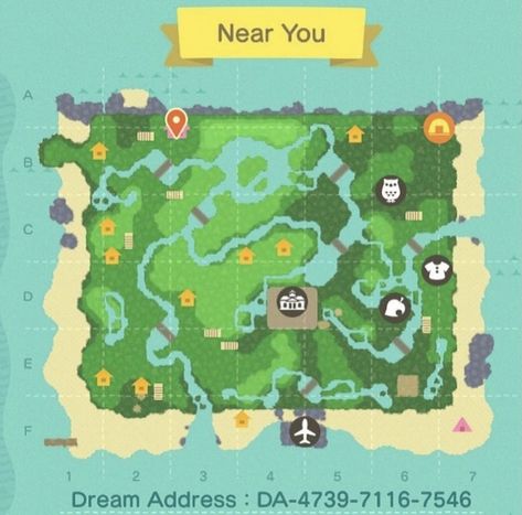 Acnh Island Map, Map Layout, Map Games, Animal Crossing Guide, Animal Crossing Wild World, Cute Themes, Island Map, Animal Crossing Game, Animal Crossing Qr