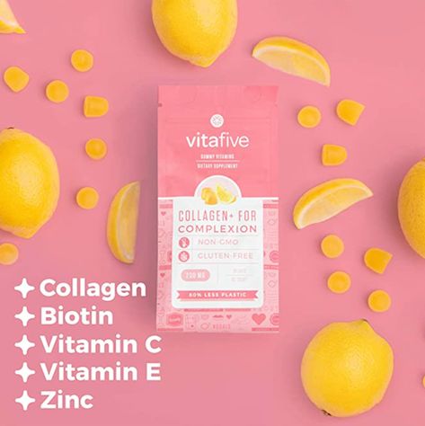 Get Healthier Skin, Hair, & Nails With These $10 Anti-Aging Collagen Gummies From Amazon - SHEfinds Gummies For Women, Collagen Gummies, Health Benefits Of Collagen, Organic Packaging, Vegan Collagen, Holistic Diet, Drinks Packaging Design, Anti Aging Vitamins, Collagen Benefits