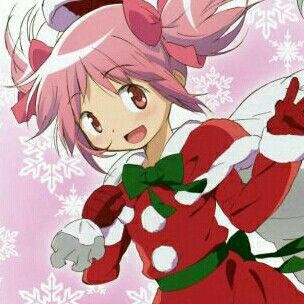 Madoka Christmas, Madoka Magica, Christmas, Anime, Pink