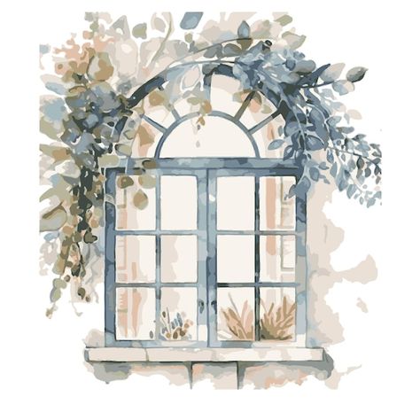 6mayis | Premium Vector #Freepik #vector #window-illustration #illustrations Window Drawings Art, Windows Art Drawing, Aesthetic Window Drawing, Cute Window Drawing, Window Aesthetic Drawing, Window Design Drawing, Window Illustration Drawing, Windows Illustration, Windows Drawing