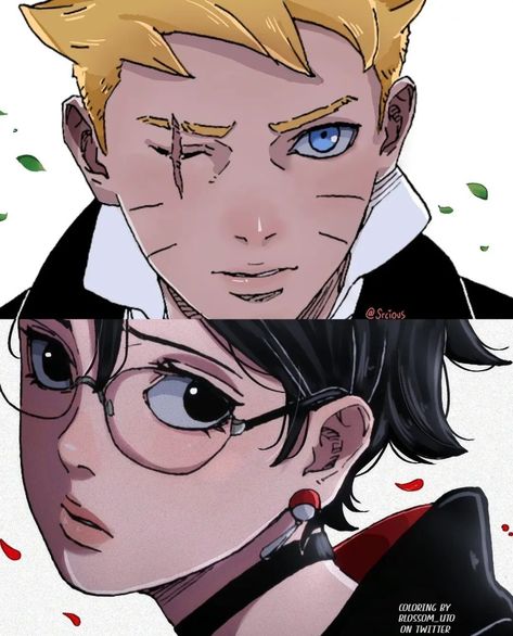 Boruto And Sarada Timeskip, Boruto And Sarada Fanart, Borusara Fanart, Boruto Timeskip, Sarada Cosplay, Mitsuki Naruto, Boruto X, Boruto Characters, Boruto And Sarada