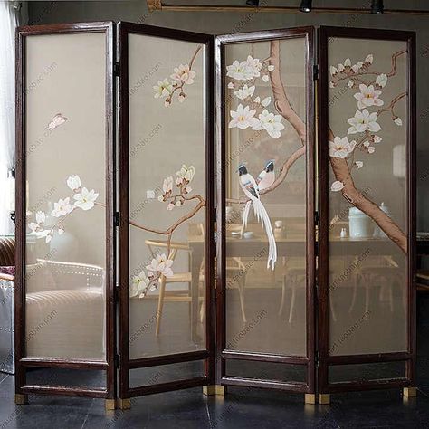 Hall Partition Ideas, Partition Wall Ideas, Hall Partition, Room Divider Ideas, Partition Ideas, Folding Screen Room Divider, Glass Partition Wall, Divider Ideas, Zen House