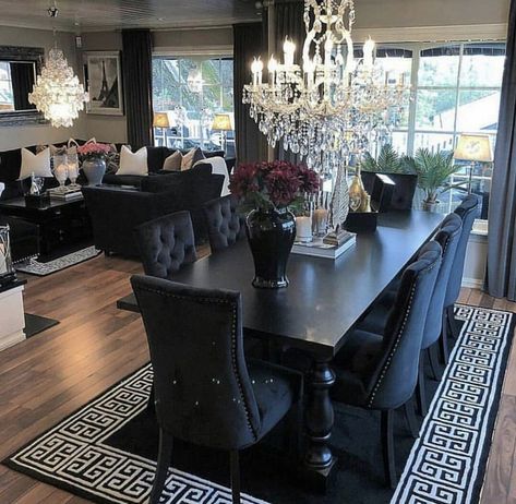 Korean House, Glam Living Room, Dining Room Table Decor, Luxury Dining Room, Luxury Dining, Decor Home Living Room, Living Room Decor Apartment, Dream House Decor, Dining Room Design