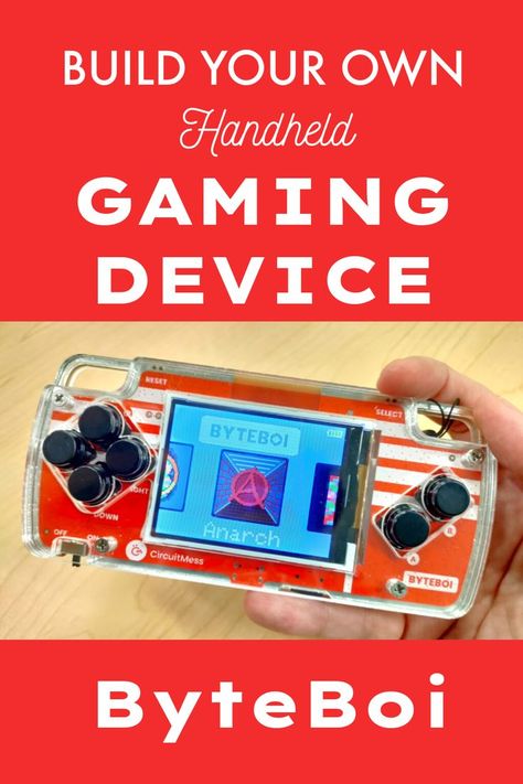 Cool STEM kit for kids lets them build their own handheld video gaming device - and code their own games! Video Game Designer, Handheld Video Games, Game Designer, Stem Kits, Video Game Design, Video Gaming, Diy Games, Building For Kids, Game System