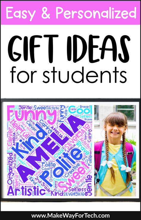 Cheap easy and personliazed end of the year gifts to give students and even your student teacher. This end of the year activity for students leads to word clouds that you can present as memory gift or certificate at your end of the year ceremony or celebrations with parents and students. A perfect SEL activity for the end of the year to share what students love about each other. Elementary School, Middle School, and High School can all create this inexpensive end of the year gifts! #endoftheyear Student Of The Month Gift Ideas, Middle School Gifts For Students, Diy Gift For Students, Diy Student Gifts, Student Gifts End Of Year, Sel Activity, Parent Teacher Conference Forms, Writing Activities For Preschoolers, Student Crafts