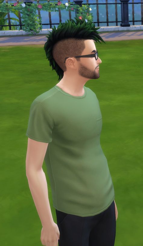 Sims Sulani, Mohawk For Men, Sims 4 Hair Male, Gradient Hair, Purple Tips, Pelo Sims, Multi Colored Hair, Mohawk Hairstyles, Dye Colors