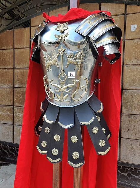 Amazon.com: Nautical-Mart Medieval Roman Cuirass Greek Muscle Armor LARP Knight Armor Halloween Costume : Clothing, Shoes & Jewelry Larp Knight, Roman Soldier Costume, Medieval Hunting, Armor Outfit, Gladiator Costumes, Knight Armour, Roman Armor, Roman Costume, Knight Costume