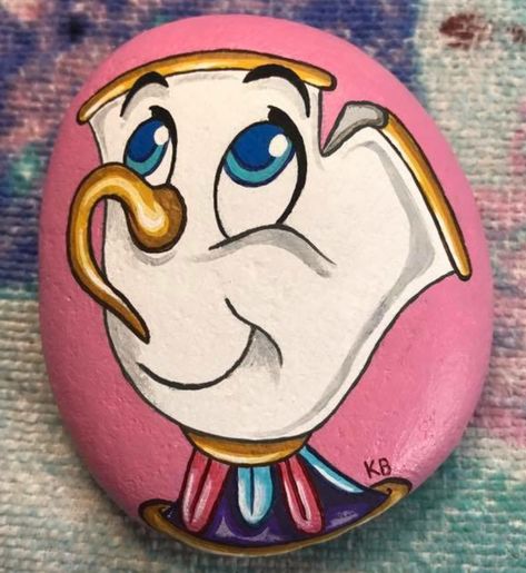 Disney Rock Art, Cute Rock Painting, Painting Design Ideas, 동화 삽화, Stone Art Painting, Posca Art, Painted Rocks Kids, Painted Rocks Craft, Painted Rocks Diy