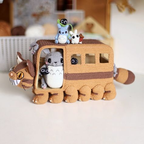 If you are a fan of the “My Neighbor Totoro” anime film, then this crochet pattern bundle is perfect for you. This bundle includes patterns for making your own amigurumi Catbus and Totoro characters from the beloved movie. With step-by-step tutorials, you will be able to easily crochet these cute characters and bring them to life. Find the pattern bundle with 30% discount in my stores, link in bio ♥️ Totoro Characters, Beloved Movie, Neighbor Totoro, Toys Design, My Neighbor Totoro, Crochet Toys Patterns, Stuffed Toys Patterns, Cute Characters, Pattern Crochet